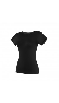 6 Adet Yıldız Bayan Likralı Kısa Kollu T-Shirt Fanila Siyah 2141