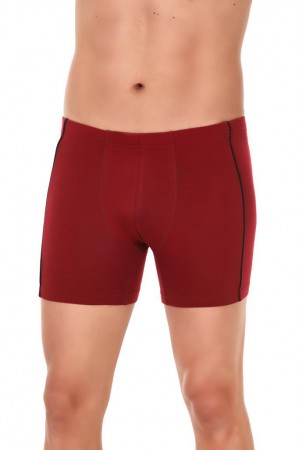 6 Adet Yıldız Erkek Likralı Modal Boxer Short Bordo 109