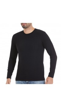 6 Adet Yıldız Erkek Likralı Uzun Kollu T-Shirt Fanila Siyah 86