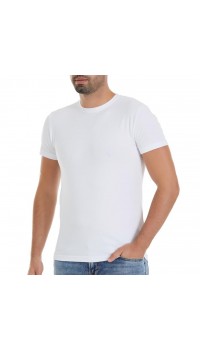 6 Adet Yıldız Erkek Likralı Kısa Kollu T-Shirt Fanila Beyaz 90