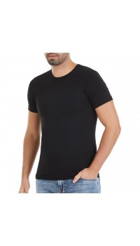 6 Adet Yıldız Erkek Modal Kısa Kollu T-Shirt Fanila Siyah 336