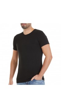 6 Adet Yıldız Erkek Bambu Kısa Kollu T-Shirt Fanila Siyah 476