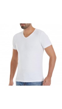 6 Adet Yıldız Erkek Modal V Yaka T-Şhirt Fanila Beyaz 150