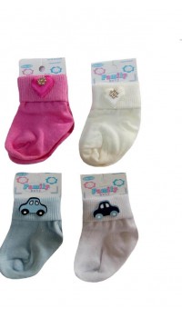 12 Çift Yeni Doğan Süslü Bebek Çorabı Erkek Bebek Çorabı