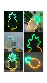 Ananas Model Neon Led Işıklı Masa Dekoratif Gece Lambası