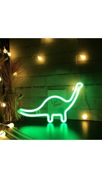 Dinazor Neon Led Işıklı Masa Lambası Dekoratif Gece Lambası