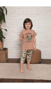 Donex Erkek Çocuk Baskılı Kısa Kollu Kapri Pijama Takımı 759