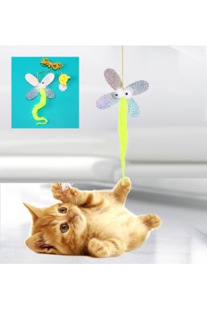 Kelebek Model Elastik Kendinden Yapışkanlı Kedi Oyun Oltası