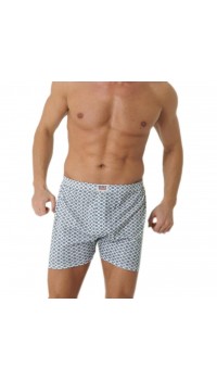 6 Adet Sedef Yıldızı Erkek Büyük Beden Penye Desenli Boxer 1012